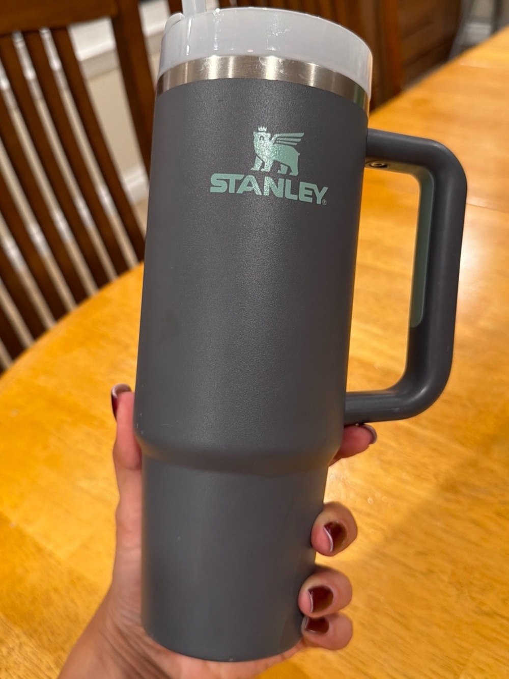 Stanley Dark Gray Insulated Travel Mug with Handle